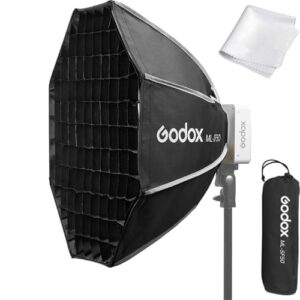 Godox ML100Bi ML-SF50 Octagon Softbox, 50cmX50cm/19.6Inchx19.6Inch Godox Mount Softbox for ML100R ML100Bi, ML60IIBi, ML60Bi, ML60, ML30Bi, ML30 LED Video Light