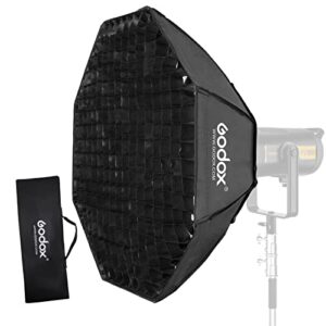 Godox Octagon Softbox 37″ 95cm Bowens Mount and Honeycomb Grid Softbox for Monolight Photo Studio Strobe Lighting