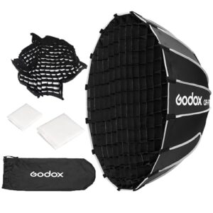 Godox QR-P70T 27.5″ Quick Release Parabolic Softbox and Honeycomb Grid for Godox SL60II SL150III FV150II AD300PRO AD400PRO AD600BM SZ300R VL300 UL150II ML60 Other Bowen Mount Studio Flash Speedlite