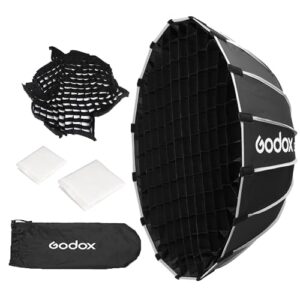 Godox S85T 33.4″ Quick Release Umbrella Softbox and Honeycomb Grid for Godox SL60II SL150III FV150II AD300PRO AD400PRO AD600 SZ300R VL300 UL150II ML60 Other Bowen Mount Studio Flash Speedlite.