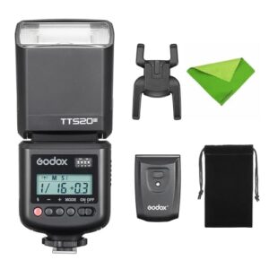 Godox TT520III On-Camera Flash Speedlite,433MHz Wireless Trigger with RT Transmitter,GN33 S1/S2 Modes Compatible with Canon,Sony,Nikon,Fujifilm,Panasonic,Olympus Cameras,NOT for ZV-1F