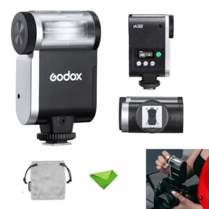 Godox iA32 Mini Flash Speedlight for Canon, Fuji, Sony, Nikon, Panasonic, Olympus, Pentax, GN15, 2.5s Recycle Time, Approx.490 Flash Times, NOT for Sony ZV-1F (Without Battery)