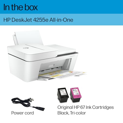 HP DeskJet 4255e Wireless All-in-One Color Inkjet Printer, Scanner, Copier, Best-for-Home, 3 Month Instant Ink Trial Included (588S6A) - Image 7
