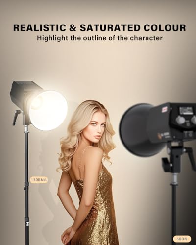 IFOOTAGE SL1 60DN LED Video Light，70W Continuous LED Lighting with 5600k Daylight,CRI 98+,Brightness 12200lux @1m ，8 Light Effects，APP Control,for Video Recording,Wedding,Outdoor Shooting - Image 4