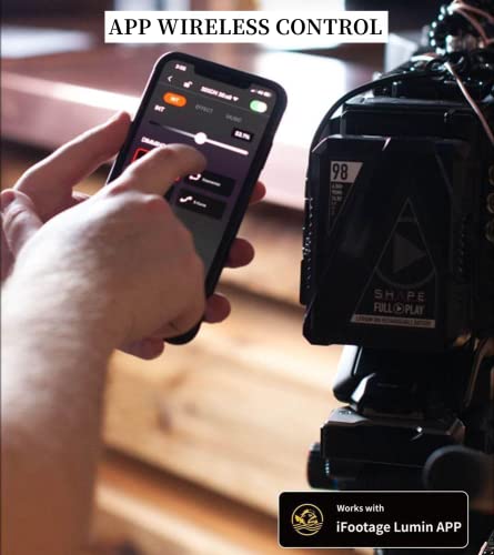 IFOOTAGE SL1 60DN LED Video Light，70W Continuous LED Lighting with 5600k Daylight,CRI 98+,Brightness 12200lux @1m ，8 Light Effects，APP Control,for Video Recording,Wedding,Outdoor Shooting - Image 5