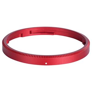 JJC Ricoh GR IIIx GR IIIx HDF GR3x GR3x HDF Lens Decoration Ring Cap Accessories Replaces Ricoh GN-2 Ring Cap-Red