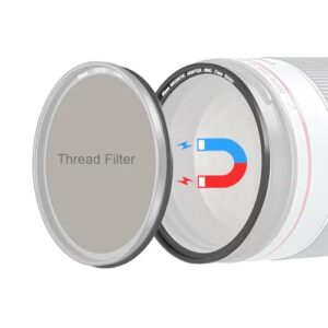 Kase 77mm Magnetic Lens and Filter Adapter Ring Kit – Convert 77mm Screw-in Thread Filter to Magnetic, Ultra-Thin & Aluminum Alloy
