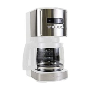 Kenmore Drip Coffee Maker – 12 Cup Programmable Cafe Machine With Glass Pot, Regular & Bold Brew, Auto Shut Off Large Water Reservoir, Reusable Filter, Kitchen Appliances For Cafeteria Barista, White