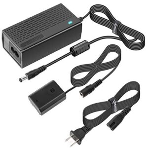 Kimaru NP-FZ100 Dummy Battery AC Power Supply Adapter Kit for Sony Alpha A6600 A6700 ZV-E1, FX3 FX30 A7CII ZV-E10II, A7C A7CR A1 A7III A7IV A7RIII A7RIV A7RV A7SIII A9 A9II A9R A9S Cameras.