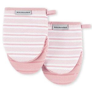 KitchenAid Albany Mini Oven Mitt 2-Pack Set, Dried Rose, 5.5″x8″