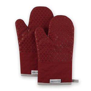 KitchenAid Asteroid Oven Mitt Set, 7″x12.5″, Smoked Paprika Red, 2 Piece