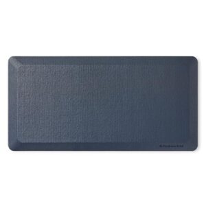 KitchenAid Gourmet Series Kitchen Comfort Gel Mat, Solid Basketweave, Ink Blue, 20″x39″