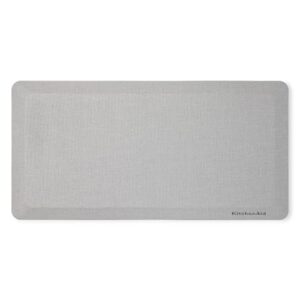 KitchenAid Gourmet Series Kitchen Comfort Gel Mat, Solid Basketweave, Matte Grey, 20″x39″