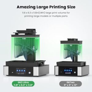 16K Resin 3D Printer GK3 Ultra 13.5” LCD Photocuring Printer with Build-in Heating System & Automatic Resin Feeder, Large Build Volume 300 * 160 * 300mm