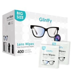 Lens Wipes For Eyeglasses,400 Count Lens Wipes,Pre-moistened Indepently Packaged,Safe,Scratch Free Lens Cleaner Wipes, Glasses Wipes Suitable For Eyeglass,Sunglasses,Camera,Goggle,Phone,Tablet