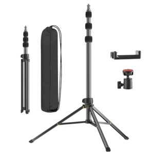 Lightweight Tripod for Ring Light Phone Camera, Extendable 5.74 Feet Aluminum Photography Light Stand with Ball Head, Protable Stands for TikTok YouTube Video Recording