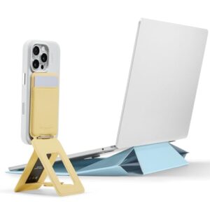 MOFT Phone Tripod Stand, MagSafe Wallet Tripod Stand, NFC-Supported Phone Wallet Panna Cotta & Laptop Sleeve Bag for 15″-16″ Soothing Mist