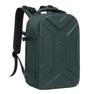 MOSISO Camera Backpack, DSLR/SLR/Mirrorless Photography Camera Bag Waterproof Artistic Geometric Hardshell Case with Tripod Holder&15-16 inch Laptop Compartment for Canon/Nikon/Sony, Emerald Green