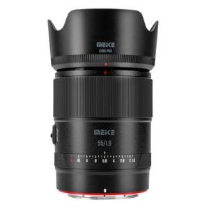Meike 55mm F1.8 Pro Series Auto Focus STM Full Frame Standard High Resolution 8K Prime Portrait Lens Compatible with Nikon Z Mount Cameras Z50, Z50II, Z5, Z6, Z7, Z8, Z6II, Z7II, Z6III, Z9, Z30, Z fc