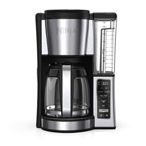 Ninja 12-Cup Programmable Coffee Brewer, 2 Brew Styles, Adjustable Warm Plate, 60oz Water Reservoir, Delay Brew – Black/Stainless Steel