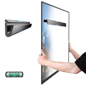 No Drill Studless TV Wall Mount, No Stud TV Wall Mount for Most 32–75 Inch TVs, Drywall TVs Hanger Bracket, Max VESA 600×400 mm Up to 150 lbs, Easy Install with New Bubble Level Included