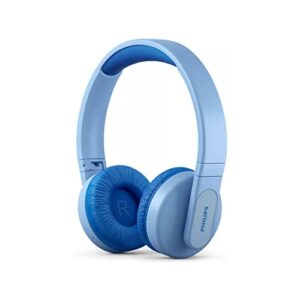 PHILIPS K4206 Kids Wireless Headphone,On-Ear Bluetooth Headphone with Safe Listening, Parental Control APP, Lighted Panels,32mm Drivers,Quality Sound,28-Hour Battery Life,Fast Charging,Blue Color