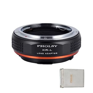 PHOLSY Lens Mount Adapter Konica to L Compatible with Konica AR Mount Lens to Leica L Mount Camera Body Compatible with Leica SL2, SL2-S, CL, TL2, Lumix S5, S1, BS1H, Sigma fp, fp L