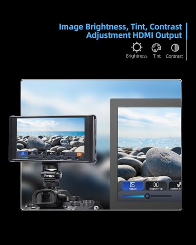 Portkeys PT6 Camera Field Monitor 5.2" 600nit Touchscreen Camera Monitor Vertical Shooting Stretch 3D LUT Output Wide Color Gamut New Peaking RGB Waveform for DSLR - Image 6
