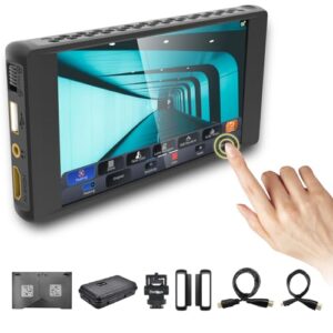 Portkeys PT6 Camera Field Monitor 5.2″ 600nit Touchscreen Camera Monitor Vertical Shooting Stretch 3D LUT Output Wide Color Gamut New Peaking RGB Waveform for DSLR