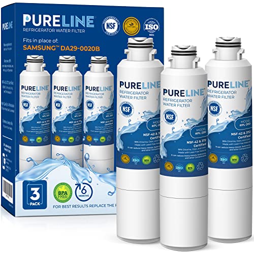 Pureline DA29-00020B Samsung® Refrigerator Water Filter Replacement, Replacement for DA29-00020A/B, HAF-CIN/EXP, HAF-CIN,DA97-08006A, Kenmore® 46-9101, 469101, 9101 Refrigerator Filter (3 Pack) - Image 2