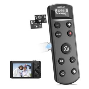 Remote Control for Sony Camera,USB-C Rechargeable Wireless Shutter Release with OLED Screen for ZV-1, ZV-E10,ZV-1F, A6100, A6400, A6700,A7IV,RX100 VII,A9,A9 II,Replace RMT-P1BT (Black)