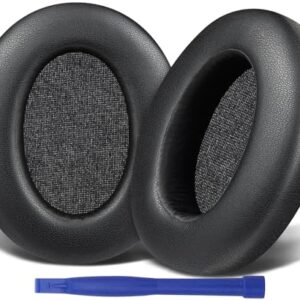 SOULWIT Earpads Cushions Replacement for Sony WH-XB910N Extra Bass Headphones, Ear Pads with Soft Protein Leather, Noise Isolation Foam – Black