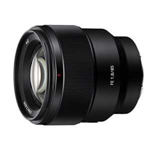 Sony SEL85F18 85mm F/1.8-22 Medium-Telephoto Fixed Prime Camera Lens, Black