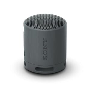 Sony SRS-XB100 Wireless Bluetooth Portable Lightweight Super-Compact Travel Speaker, Durable IP67 Waterproof & Dustproof Shower Speaker, 16 Hour Battery, Versatile Strap, & Hands-free Calling, Black