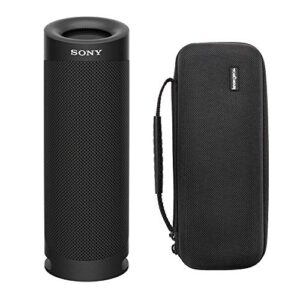 Sony SRSXB23 Extra BASS Bluetooth Wireless Portable Waterproof Speaker (Black) with Hardshell Travel and Protective Case Bundle (2 Items) – Compact, Lightweight Design, up to 12 Hours of Playtime