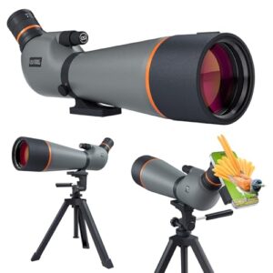 Spotting Scope 25-75×85, Dual Focusing Spotting Scopes with BAK4 Prism & FMC Lens, Tripod, Phone Adapter and Carrying Case, Spotter Scope for targeting, Bird Watching, Wildlife