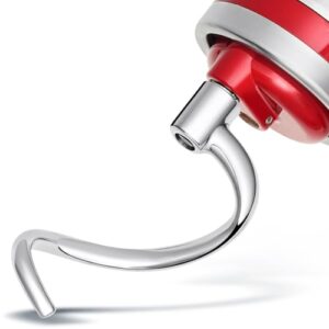 Stainless Steel Kitchenaid Spiral Dough Hook Attachments for 4.5-5QT Tilt-Head Stand Mixers, Kitchen Aid Mixer Dough Hook for KSM5,K45,K45SS,KN15,KDM90, KSM45, KSM75, KSM85, KSM88