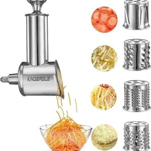 Stainless Steel Slicer Shredder Attachment for KitchenAid Mixer, Cheese Grater Attachment, Food Slicer for KitchenAid Mixer, Accessories for Kitchenaid