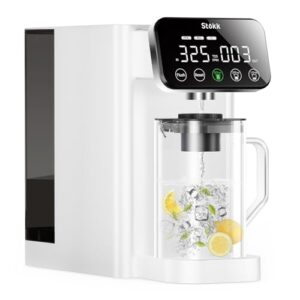 Stokk E1 Reverse Osmosis Water Filter Countertop, 5 Stage RO Water Filter System with Remineralization Glass Pitcher, NSF/ANSI 58&372, Portable No Installation Water Purifier for Home Office