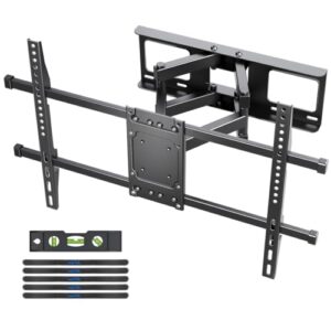 Suptek Full Motion TV Wall Mount for 32 to 84 Inch TV, Swivel and Tilt with Articulating Dual Arms, Max VESA 600X400mm, Holds up to 132lbs, Fits Max 16″ Wood Studs, MA01A