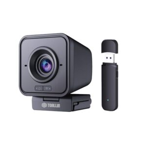 TOALLIN 1080P HD Wireless Webcam for PC, Built-in Noise-Canceling Microphone, Wireless Computer Camera for Video Conferencing, Live Streaming and Online Video Calls