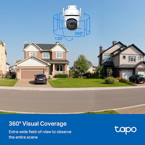 TP-Link Tapo 2K QHD Outdoor Pan/Tilt Wi-Fi Security Camera, 360° View, Motion Tracking, Color Night Vision, Free Person/Vehicle/Motion Detection, Cloud & SD Card Storage, 24/7 Recording, Tapo C520WS… - Image 4