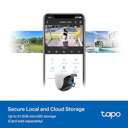 TP-Link Tapo 2K QHD Outdoor Pan/Tilt Wi-Fi Security Camera, 360° View, Motion Tracking, Color Night Vision, Free Person/Vehicle/Motion Detection, Cloud & SD Card Storage, 24/7 Recording, Tapo C520WS… - Image 6