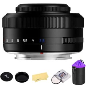 TTARTISAN AF 27mm f2.8 APS-C Frame Lens Ultra-Compact Pancake Lens for Fuji X Mount Cameras for Fujifilm XS10 X-E4 X-T10 X-T20 X-T3 X-T4 X-T100 X-T200 X-T30 X-Pro1 X-Pro2 X-Pro3 X-E1-Black