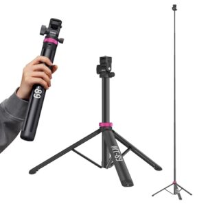 ULANZI MT-89 Extendable Tripod Aluminum, 82″ Portable Adjustable Light Stand with 1/4″ Screw Quick Release, 360° Ball Head Camera Phone Tripod for Camera Video Light Smartphone, Lightweight for Travel