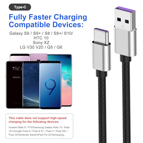 USB Type C Cable 10ft, [2 Pack] USB A 2.0 to USB-C 10 ft Type C Fast Charger Extra Long Durable TPE USBC to USBA Cord for iPhone 16/15 Pro Plus Pro Max Samsung Galaxy A10/A20/A51/S10/S9/S8 Plus/Note 9 - Image 7