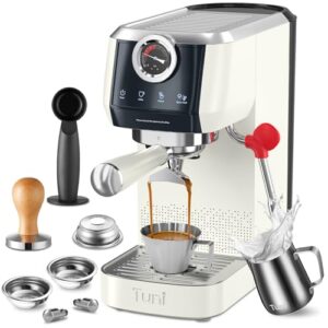 [Upgrade]Tuni Dual Boiler Espresso Machine with 58mm Brew Head, 20 Bar UKLA Pump Espresso Maker with PID NTC System, Commercial Grade Stainless Steel Semi-automatic Coffee Machine(E2 with Upgrade Kit)
