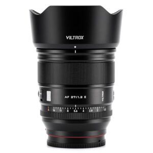 VILTROX 27mm F1.2 Pro E Mount Lens, 27mm f/1.2 Autofocus Large Aperture APS-C Prime Lens Compatible with Sony E Mount Mirrorless a6500 a6600 a6700 a7 a7iv a7iii a7c