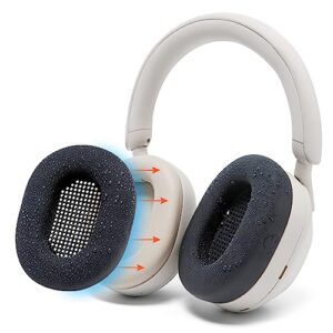 WC SweatZ XM5 – Patented Earpad Sweat Covers for Sony WH1000XM5 by Wicked Cushions | Full 360 Earpad Protection | Sweatproof & Easily Washable | Black