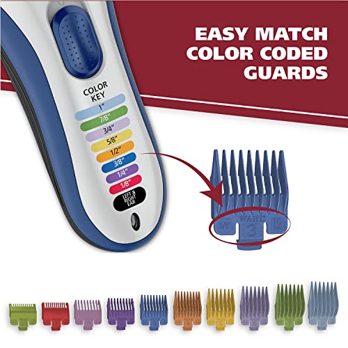 Wahl Color Pro Cordless Rechargeable Hair Clipper & Trimmer – Easy Color-Coded Guide Combs - for Men, Women, & Children – Model 9649P - Image 6